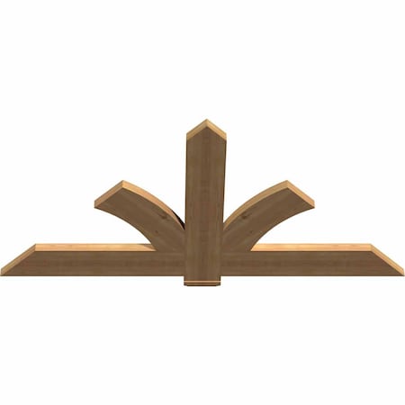 Ekena Millwork Redmond Smooth Timber Gable Bracket, Western Red Cedar, 60"W x 30"H x 1 1/2"D x 5 1/2"F, 12/12 Pitch GBW060X30X0206RED00SWR